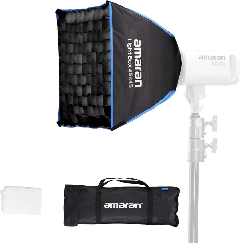 Aputure Amaran Light Box 45x45 Square Soft Box for Amaran COB 60X S, Amaran 60D S,amaran 100D S,Amaran 200X S Series LED Video Light - Image 1